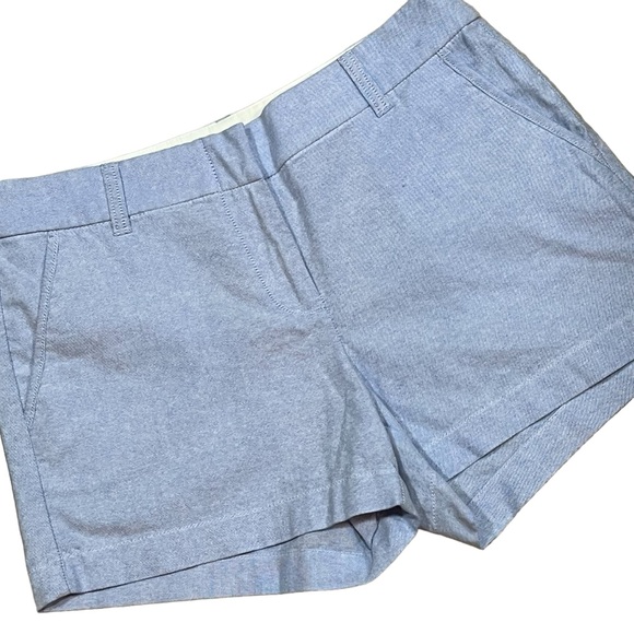 J. Crew Blue Cotton Shorts Poplin Preppy Classic Summer Shorts Womens Size 4 - Picture 2 of 14